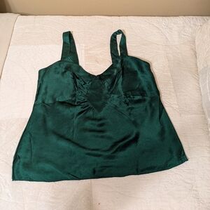 Emerald Green Satin Camisole Top